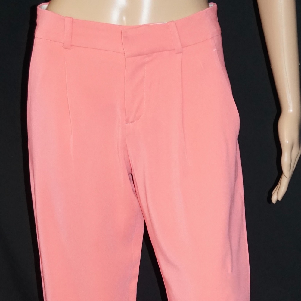 A.L.C. - Pink High Rise - Menswear Look - Wide Leg - Womens Dress Pant Size 2